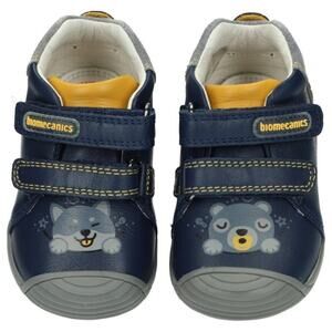 Biomecanics Ocean Navy Blue Orthopedic Bear & Dog Sneaker Shoes Boy's 4-4.5 New